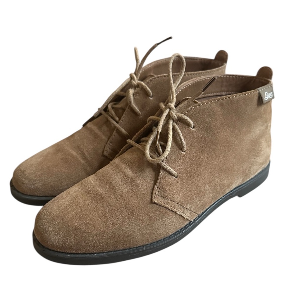 G.H. Bass & Co. Brown Suede Lace-Up Ankle Booties